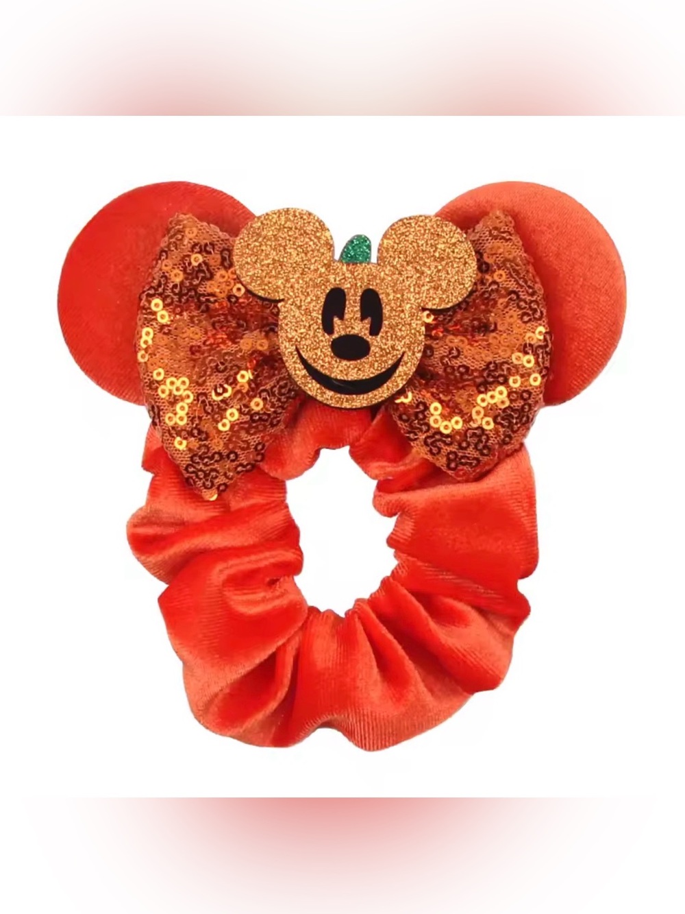 Mickey Pumpkin Hair Scrunchie